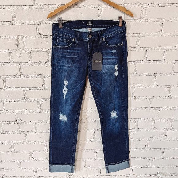 BRAND NEW Boyfriend Cuffed Ankle Jeans w/ STRETCH - Picture 1 of 2